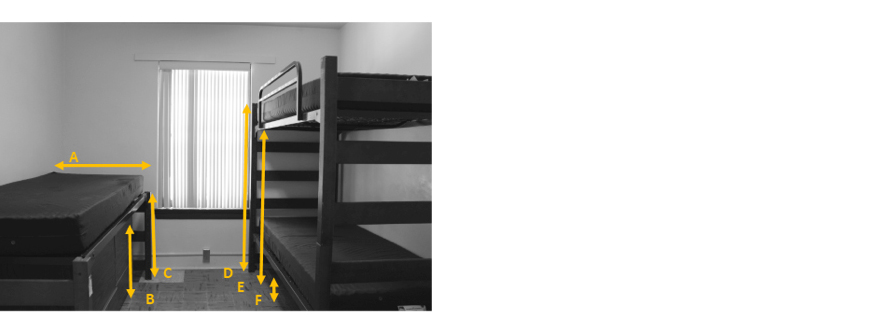 Standard bed and bunk beds dimensions