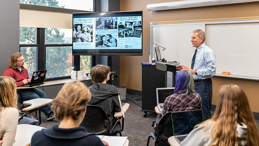 Students in a classroom