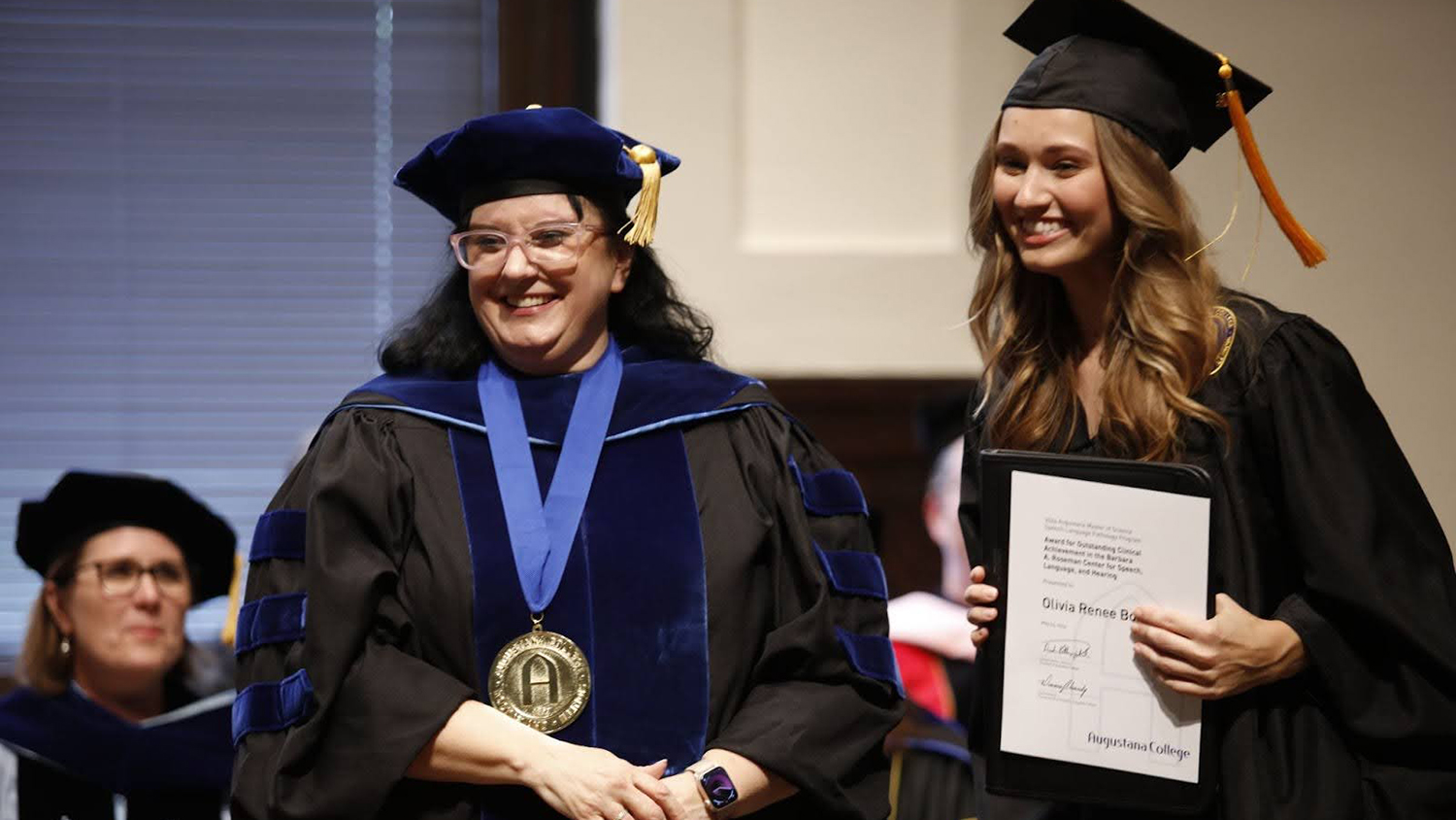 Dr. Allison Haskill with Olivia Book