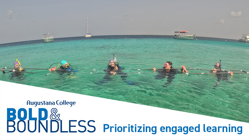 Students swimming in Bonaire