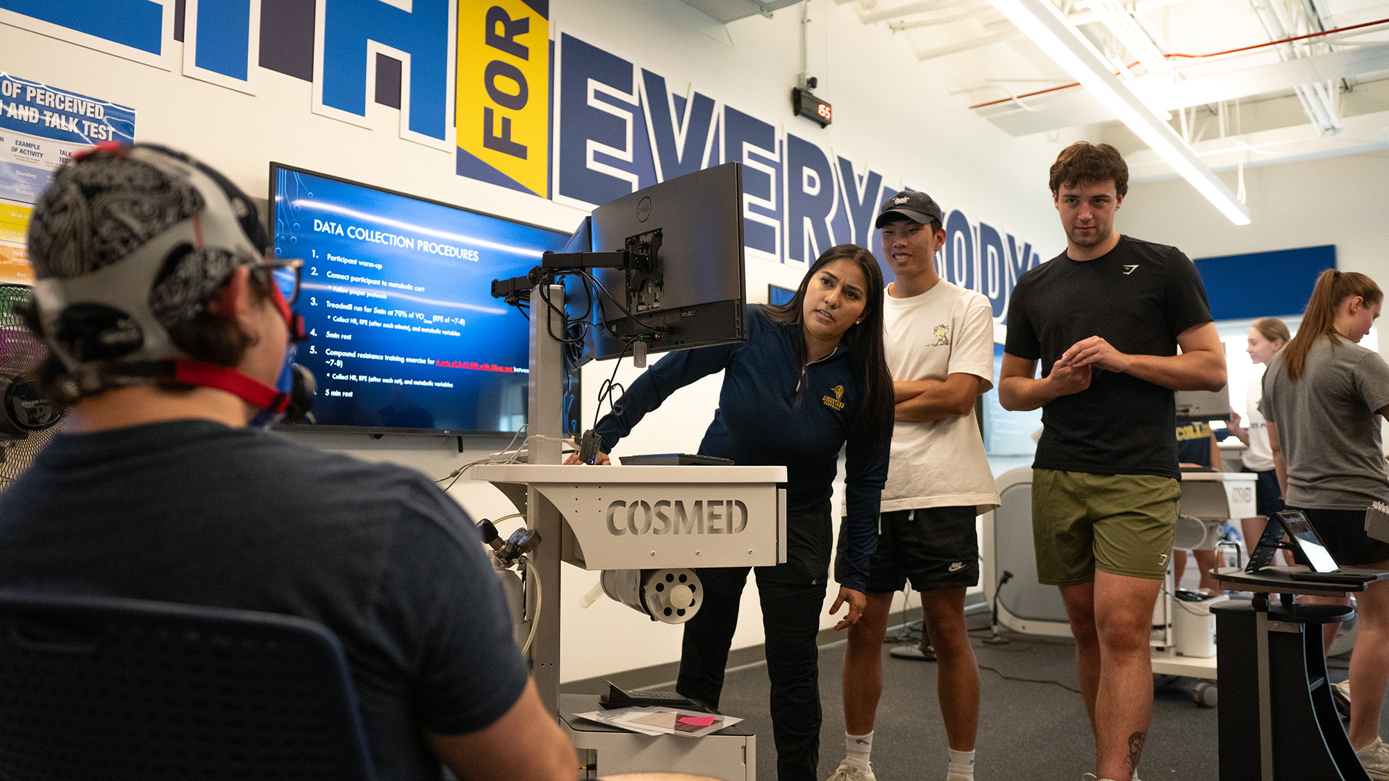 Students in the kinesiology lab