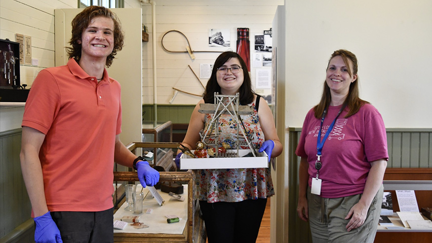 Adam Miller at the Batavia Depot Museum