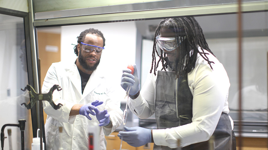 Zion Williams in the lab