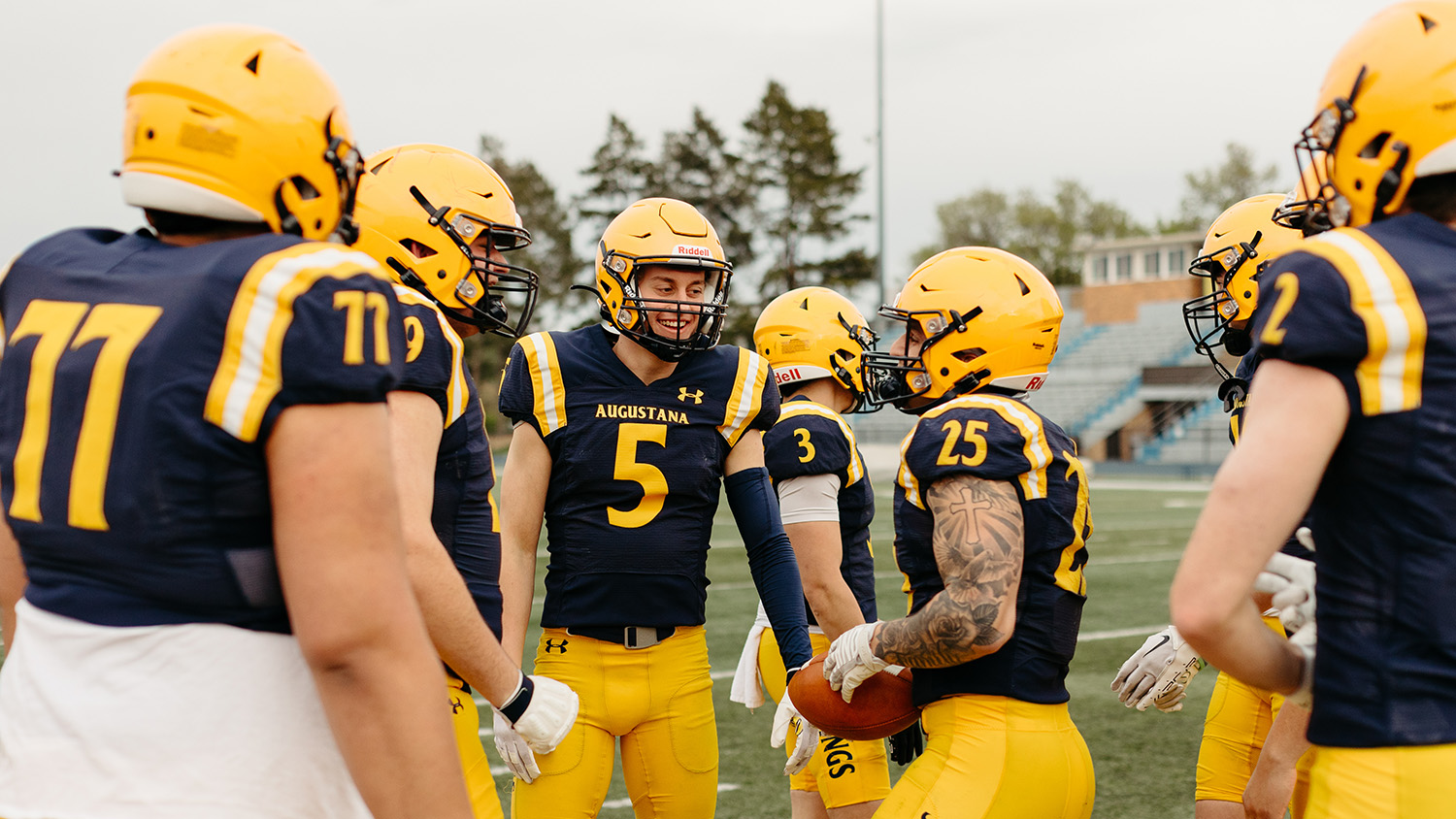 The football team at practice