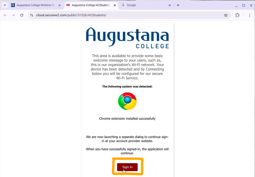 Step 5: Click "Sign in." 