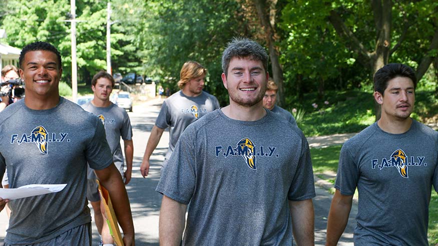 Augustana football players