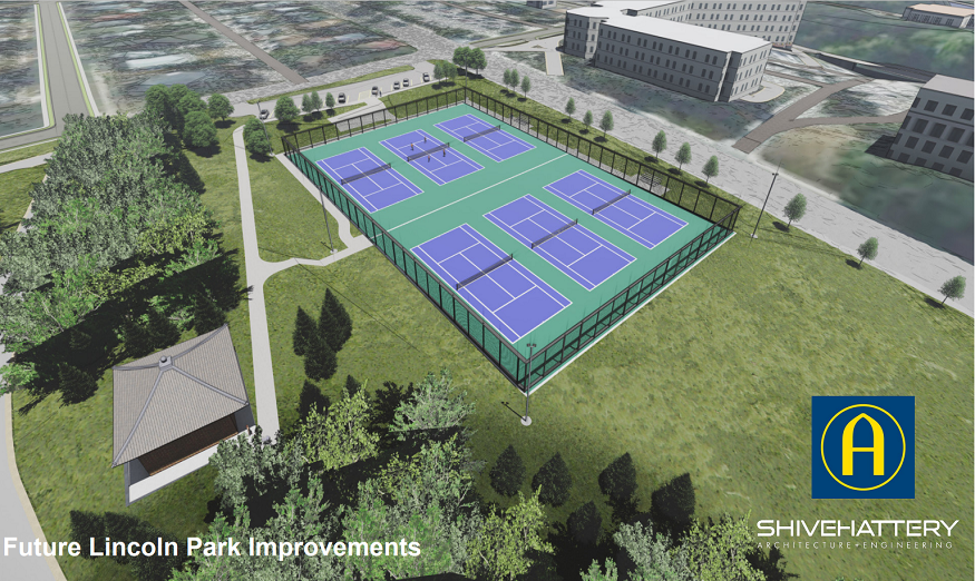 A rendering of the tennis complex