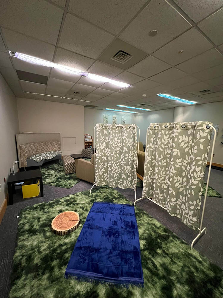 Wellness room in Thomas Tredway library 