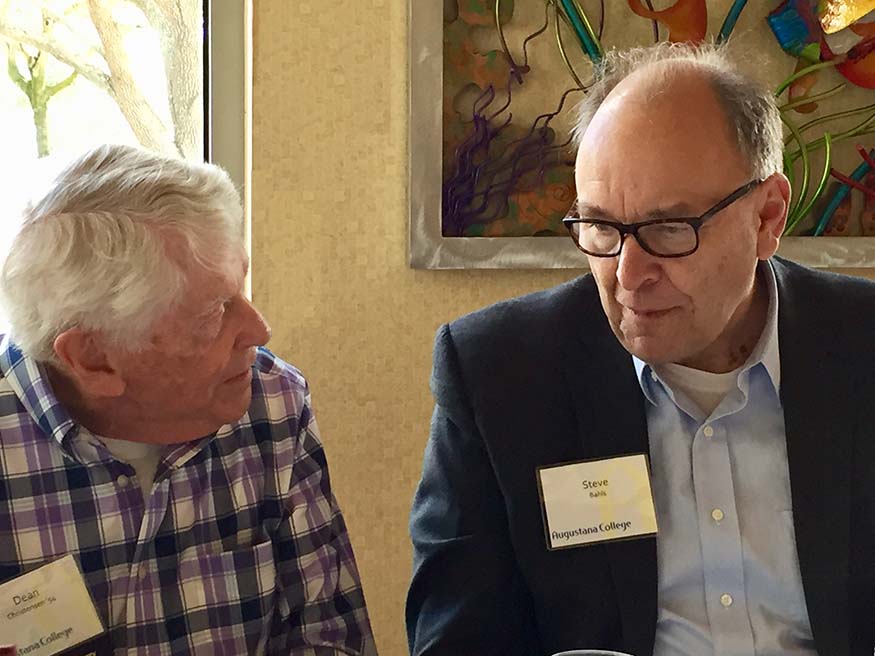 Dean Christensen with President Steve Bahls.