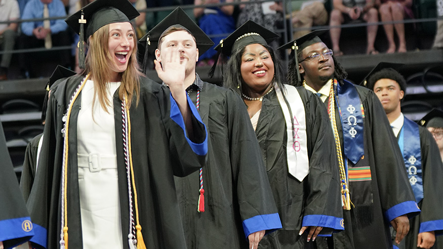 Graduates in line