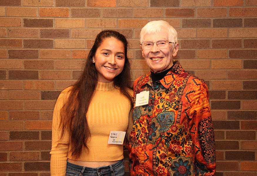 Irais Tenorio '22 and Lolly Kindschuh '69