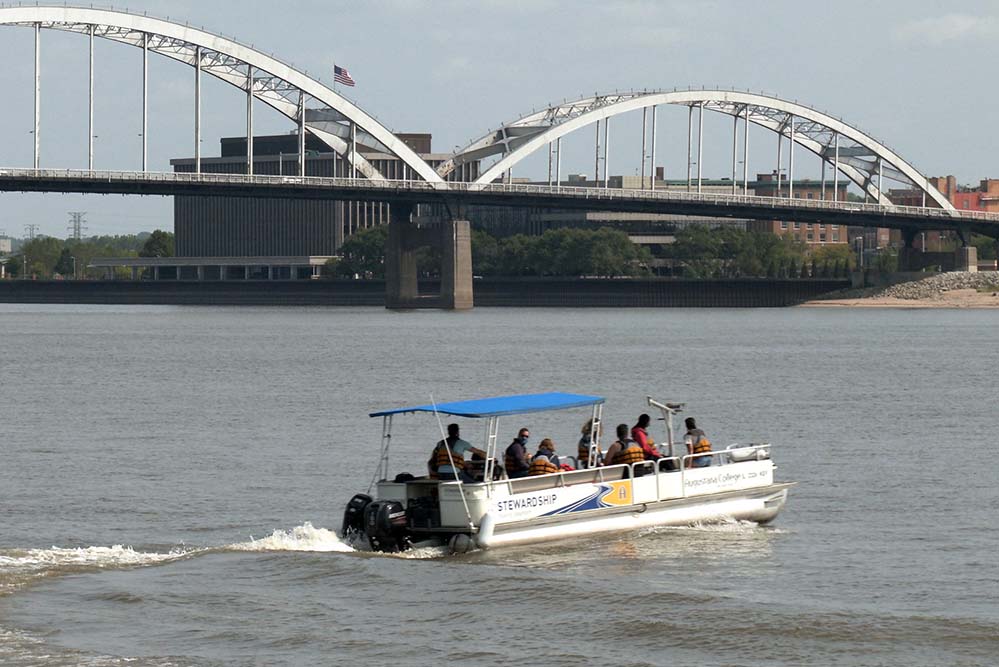 college boat Stewardship on the Mississippi River 