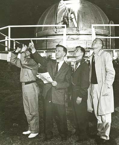students at observatory