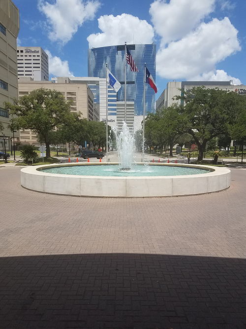 Fountain in downtown Houston