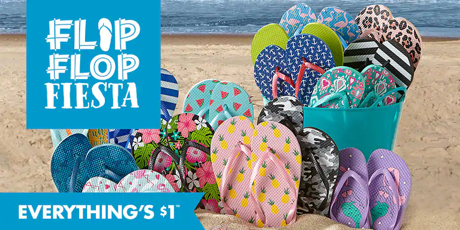 flip flops from Dollar Tree