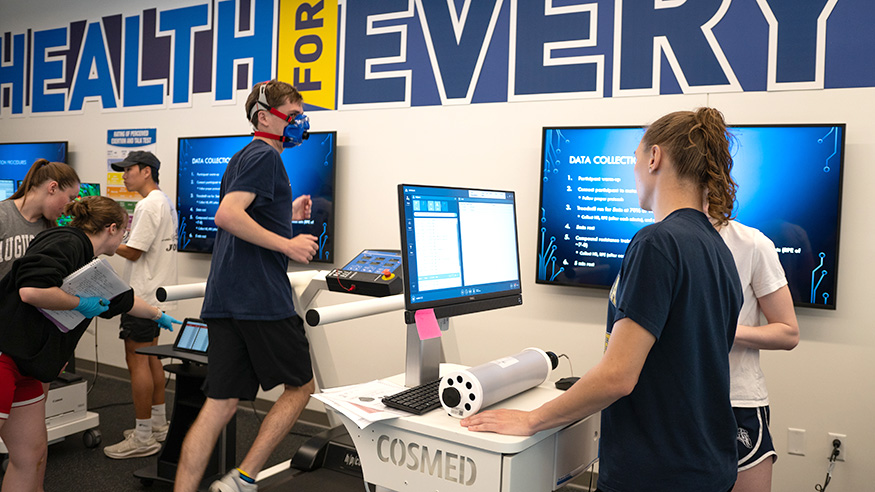 Students in kinesiology lab