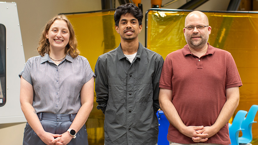 Rossing Scholarship winner and professors