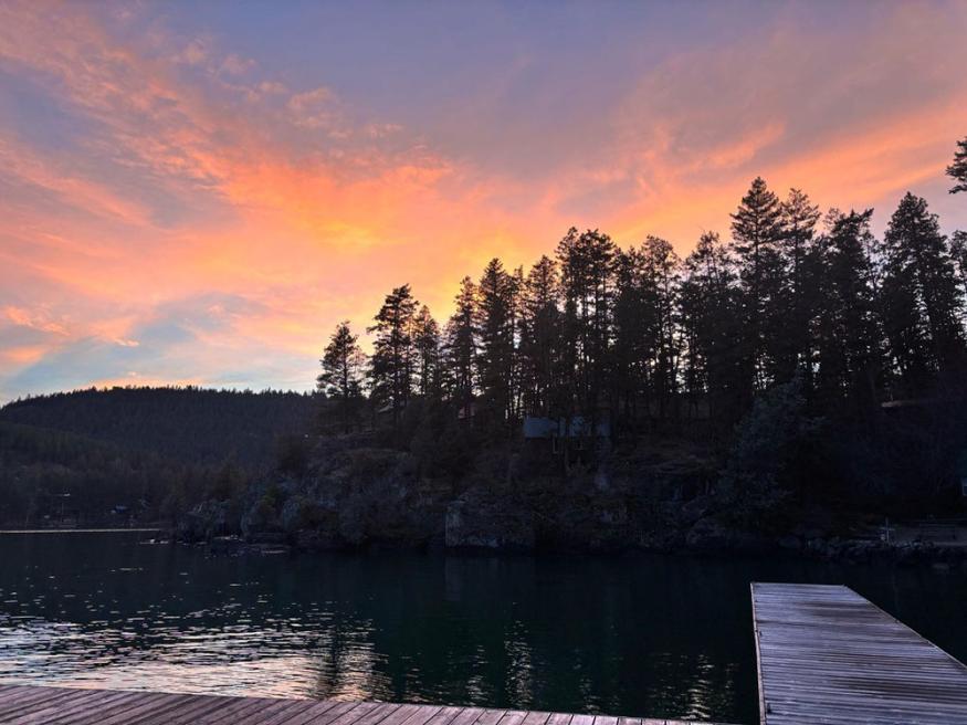 The view from the dock just outside our classroom on Flathead Lake