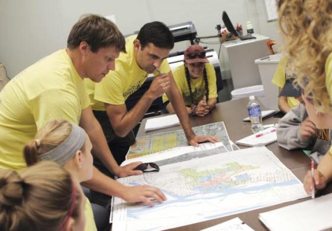 Students and officials from Clinton, Iowa