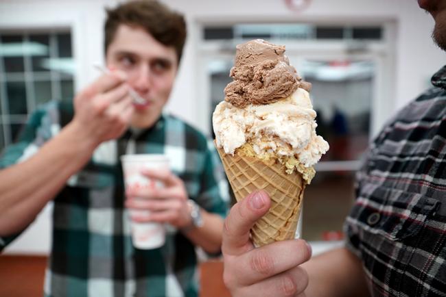 students enjoying Whitey's Ice Cream