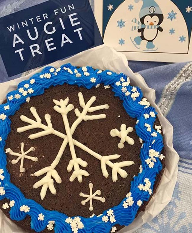 augie treats snowflake brownie