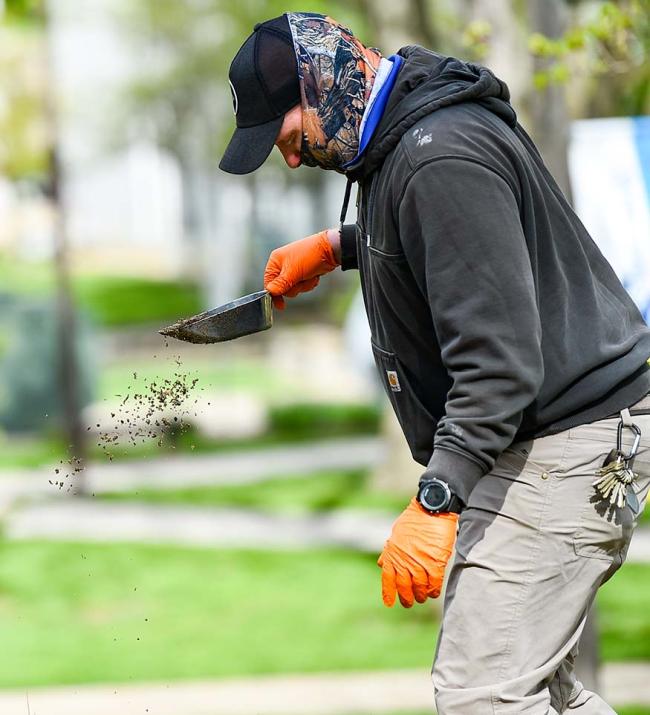 grounds supervisor Josh Becker