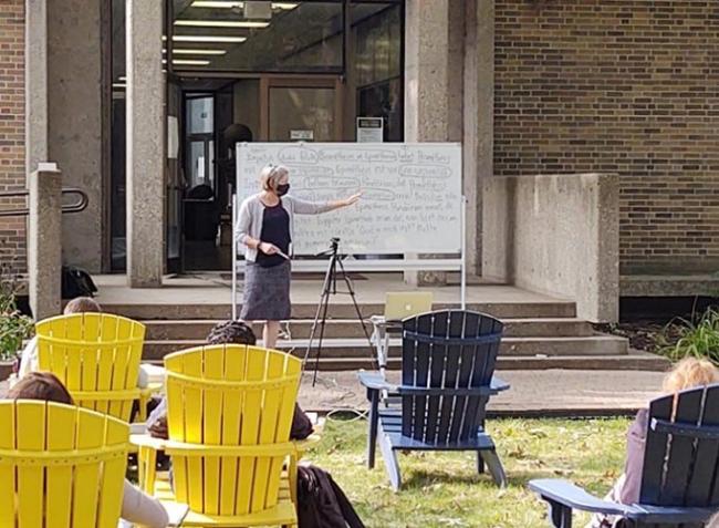 dr. kirsten day teaching outside