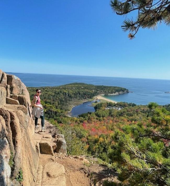 Lindsey Haines on trail