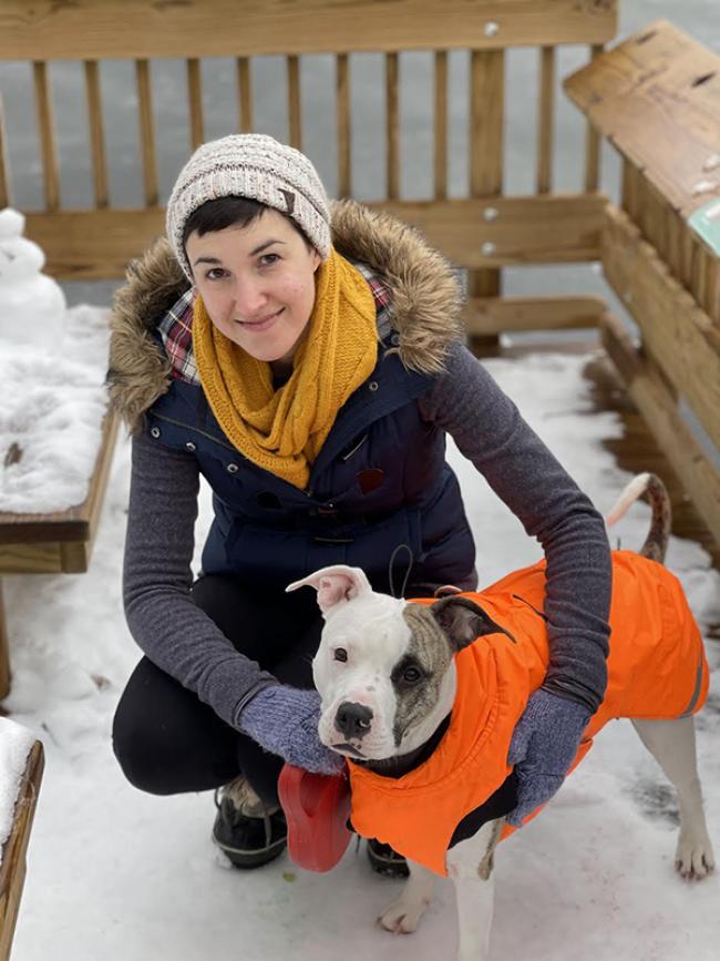 Lindsey Haines and dog