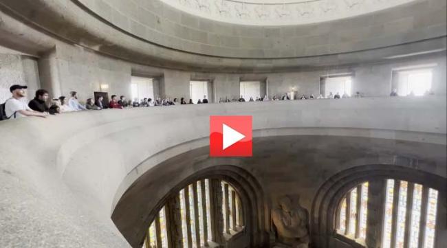 choir performing at war memorial