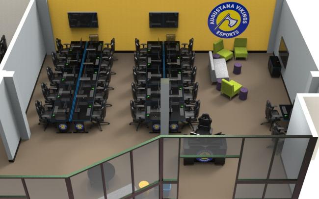 Layout of the Augustana Esports Center