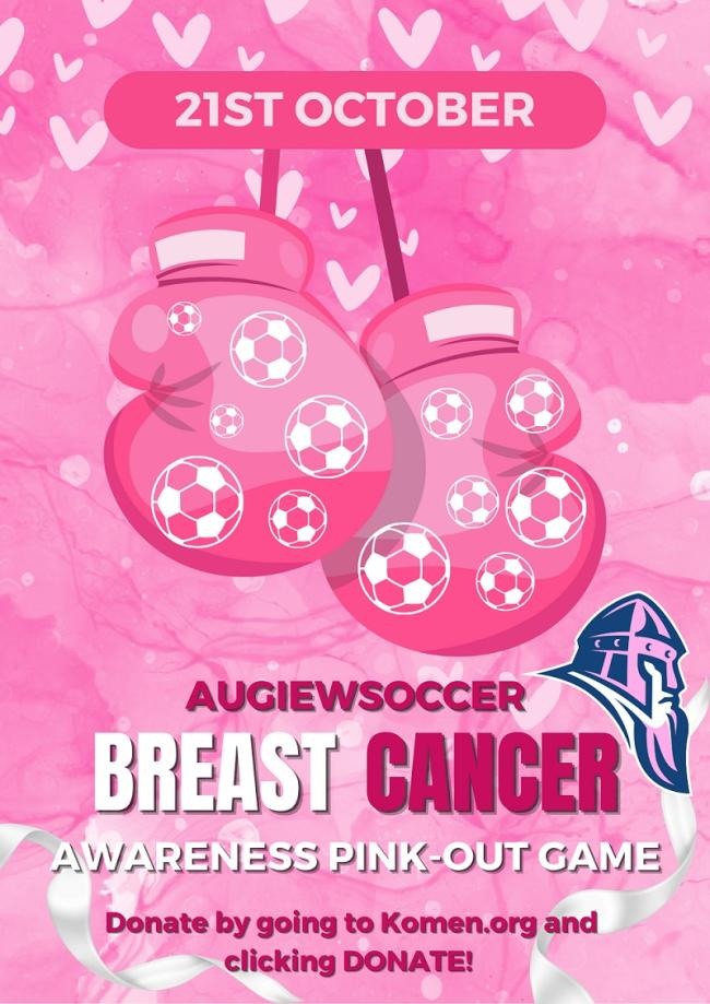 Pink-Out soccer game poster