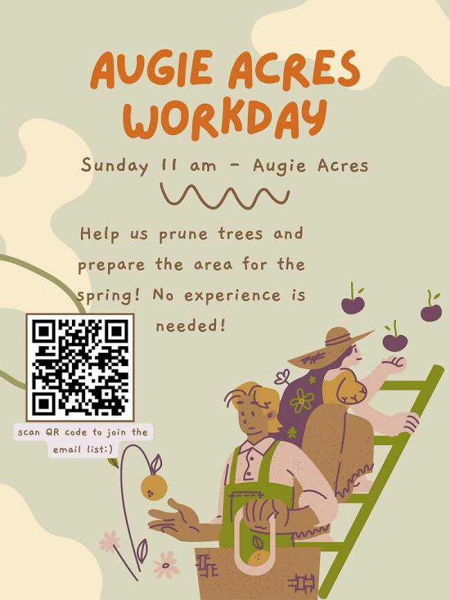 Augie Acres workday poster