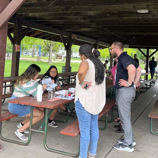 Residents at an input meeting