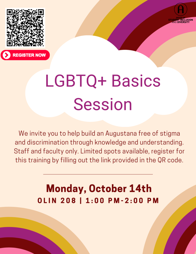 LGBTQ+ training session flyer