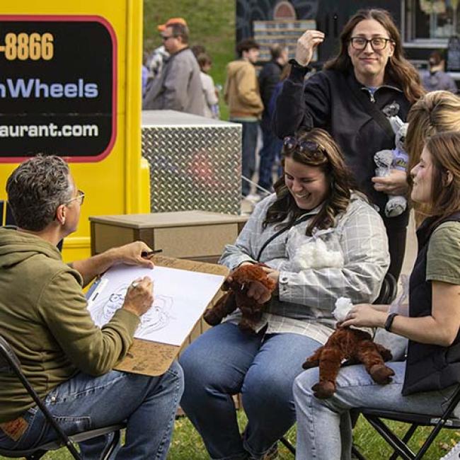 Attendees of Augustana's Homecoming QuadFest