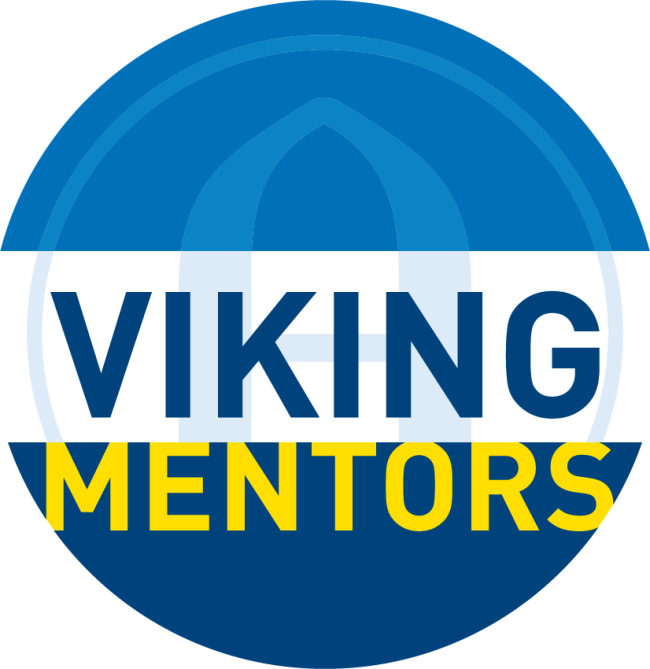 "Viking Mentors" in a circle graphic