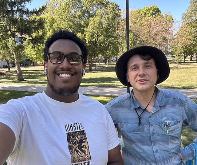 Zekarias with Dr. Stonedahl