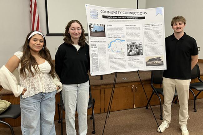 Students with poster