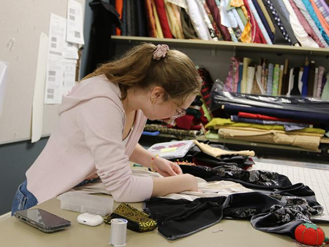 Student in Costume Shop
