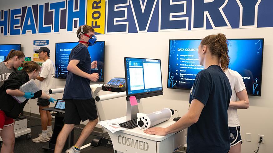 Students in kinesiology lab