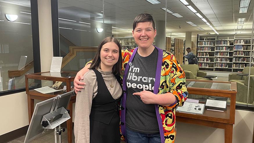 Kat-Jean Glusick and ALA president