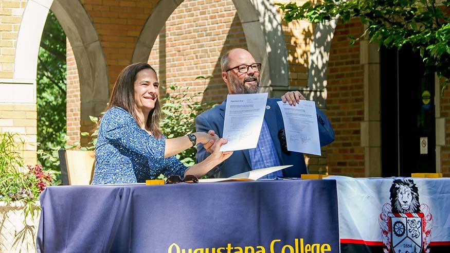 President Andrea Talentino and Headmaster Max Roach