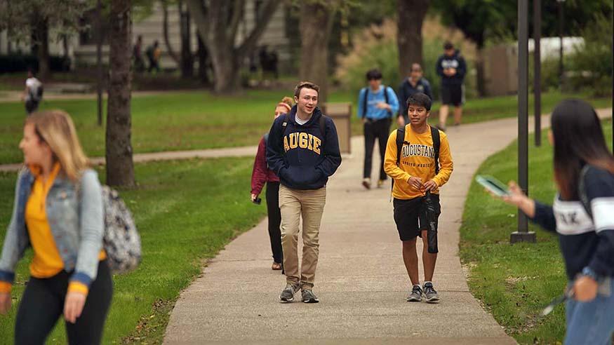 students on quad