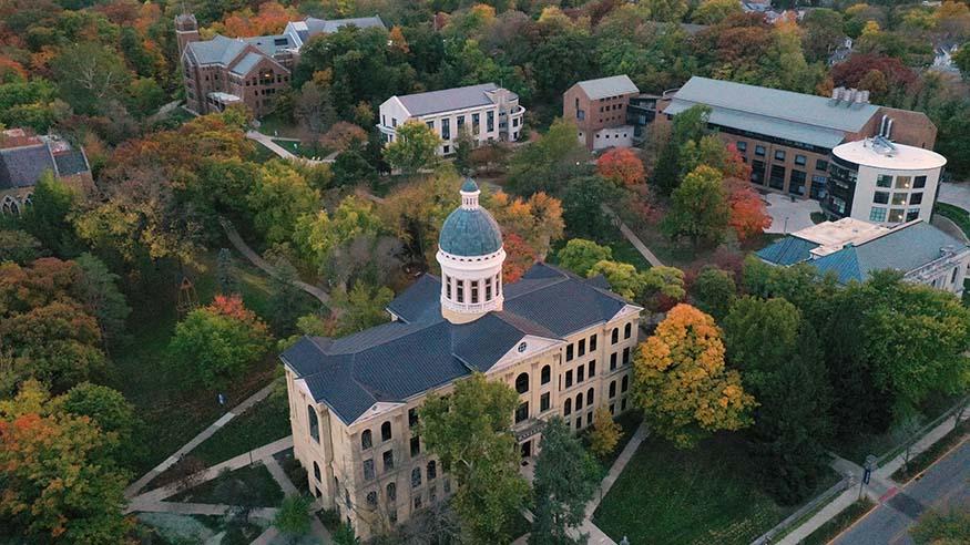 aerial view of campus