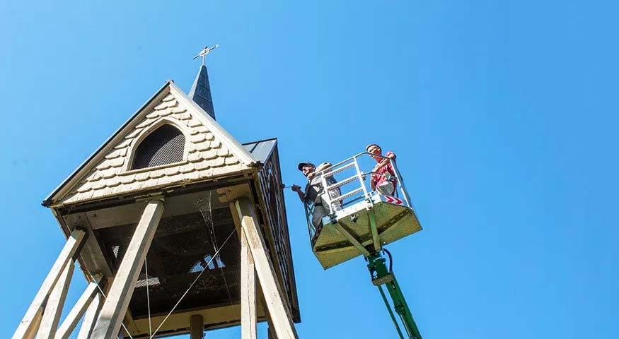 painting the bell tower