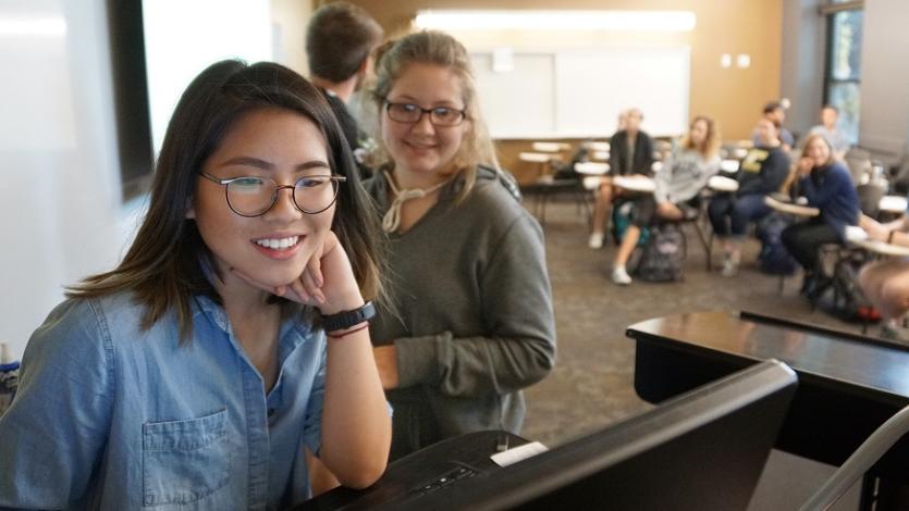 Students in a classroom